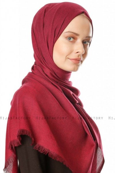 Ece - Hijab Pashmina Fucsia Oscuro