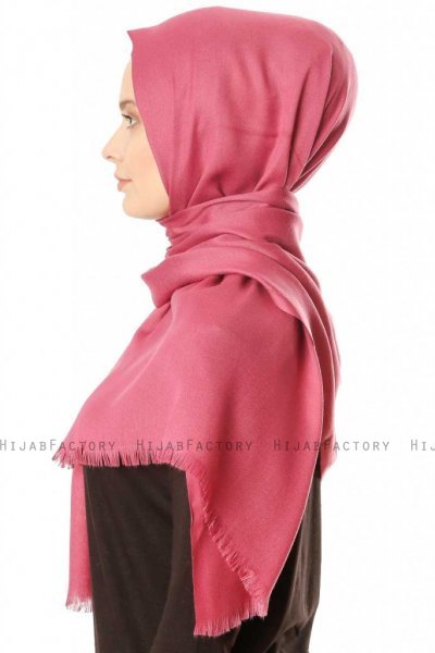 Ece - Hijab Pashmina Rosa Oscuro