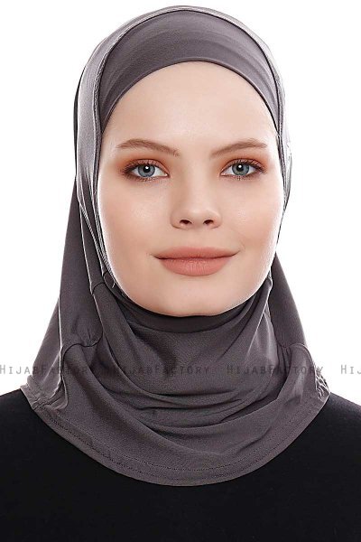 Elif - Hijab Sport Antracita - Ecardin