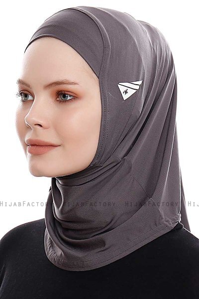 Elif - Hijab Sport Antracita - Ecardin