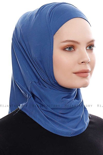 Elif - Hijab Sport Azul - Ecardin