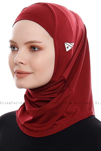 Elif - Hijab Sport Burdeos - Ecardin