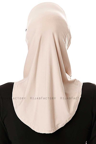 Elif - Hijab Sport Taupe Claro - Ecardin