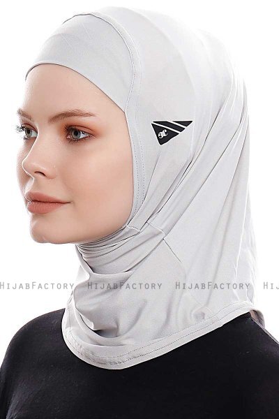 Elif - Hijab Sport Gris Claro - Ecardin