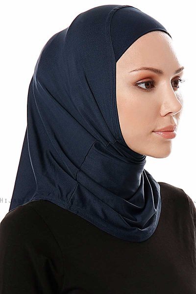 Elif - Hijab Sport Azul Marino - Ecardin