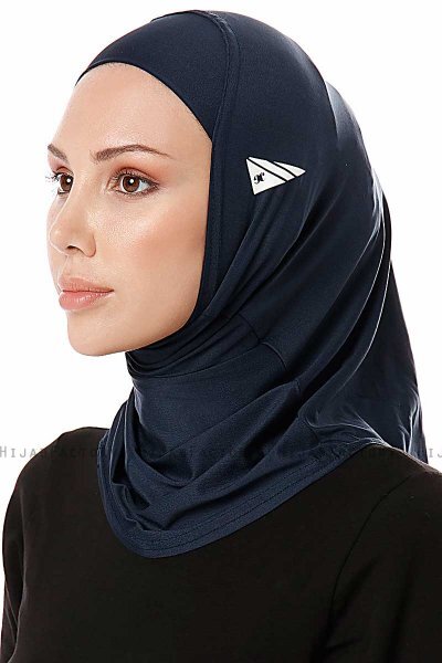 Elif - Hijab Sport Azul Marino - Ecardin