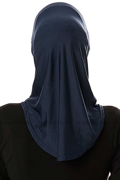 Elif - Hijab Sport Azul Marino - Ecardin