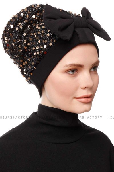 Enfleda - Turbante Negro & Gold