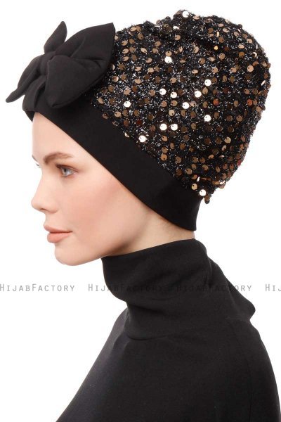 Enfleda - Turbante Negro & Gold