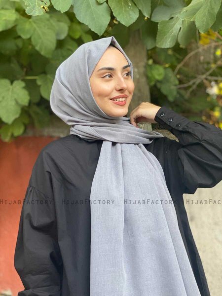 Ermina - Hijab De Algodón Gris - Mirach