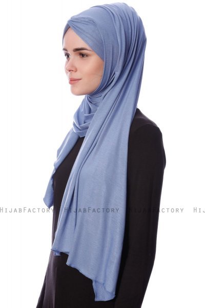 Eslem - Hijab Pile Jersey Índigo - Ecardin