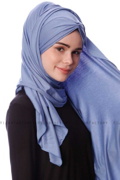Eslem - Hijab Pile Jersey Índigo - Ecardin