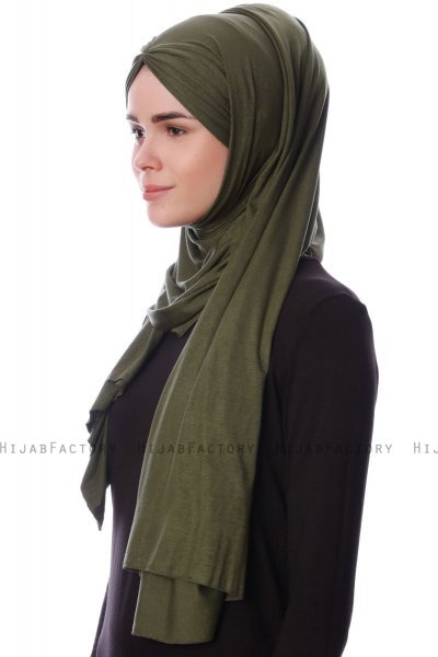 Eslem - Hijab Pile Jersey Caqui - Ecardin