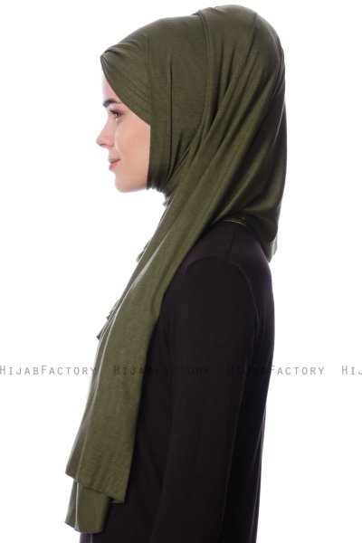 Eslem - Hijab Pile Jersey Caqui - Ecardin