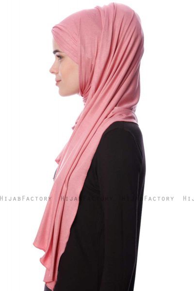 Eslem - Hijab Pile Jersey Rosa Oscuro - Ecardin