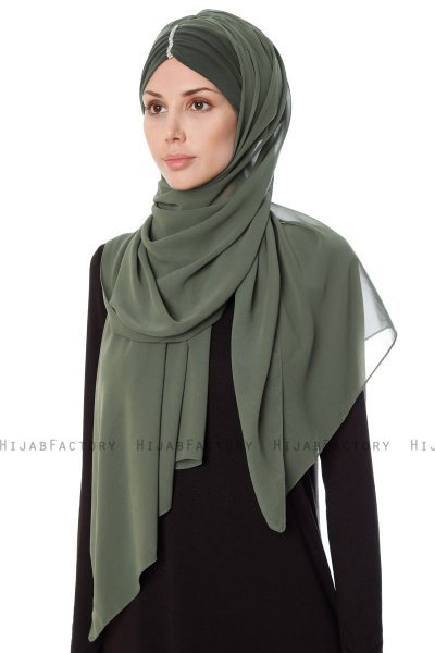 Evren - Chiffon Hijabte Caqui