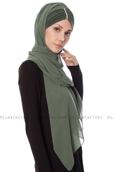 Evren - Chiffon Hijabte Caqui