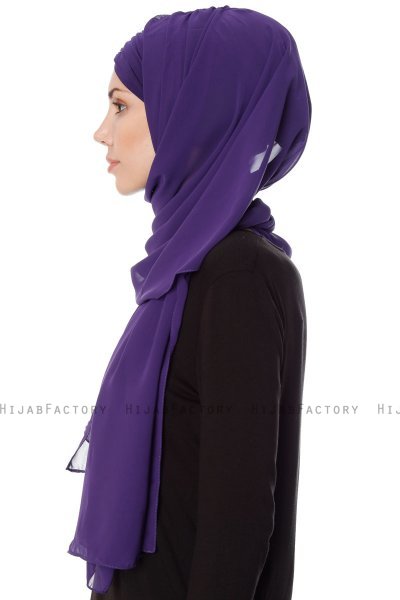 Evren - Chiffon Hijabte Púrpura