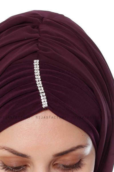 Evren - Chiffon Hijabte Ciruelas