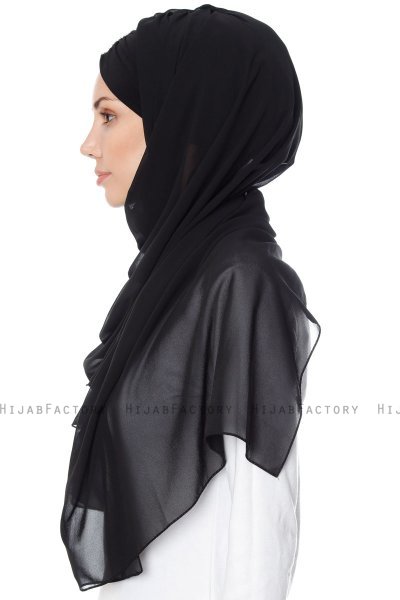 Evren - Chiffon Hijabte Negro