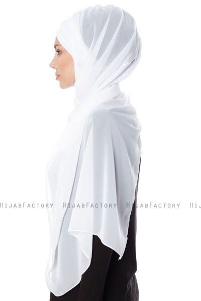 Evren - Chiffon Hijabte Blanco