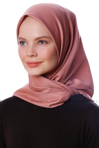 Eylul - Hijab De Rayón Cuadrado Rosa De Antaño