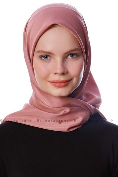 Eylul - Hijab De Rayón Cuadrado Rosa De Antaño