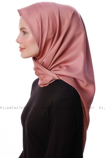 Eylul - Hijab De Rayón Cuadrado Rosa De Antaño