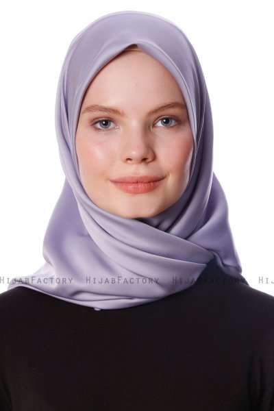 Eylul - Hijab De Rayón Cuadrado Gris