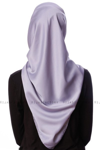 Eylul - Hijab De Rayón Cuadrado Gris