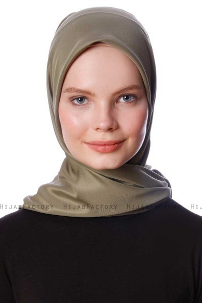 Eylul - Hijab De Rayón Cuadrado Caqui