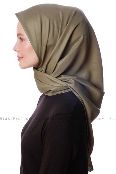 Eylul - Hijab De Rayón Cuadrado Caqui