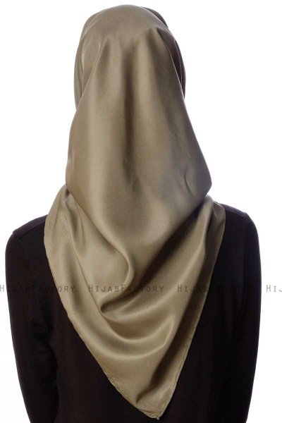 Eylul - Hijab De Rayón Cuadrado Caqui