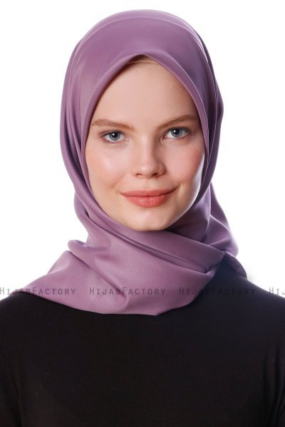 Eylul - Hijab De Rayón Cuadrado Púrpura