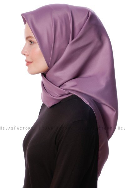 Eylul - Hijab De Rayón Cuadrado Púrpura
