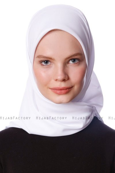 Eylul - Hijab De Rayón Cuadrado Blanco