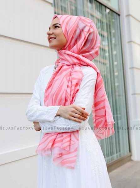 Famida - Hijab Estampado Rosado - Sal Evi