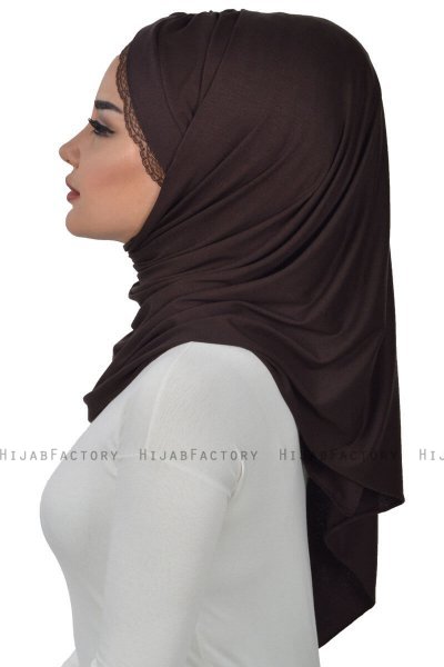 Filippa - Hijab De Algodón Práctico Marrón - Ayse Turban