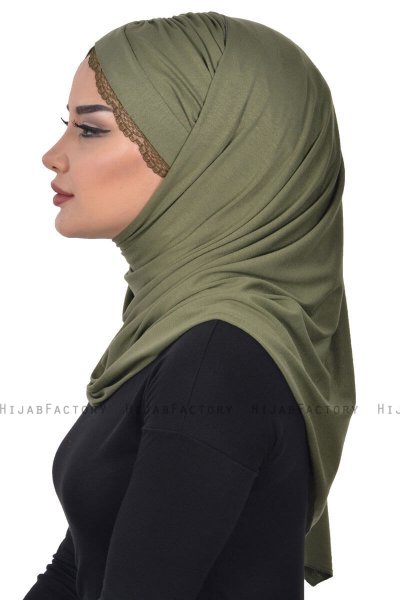 Filippa - Hijab De Algodón Práctico Caqui - Ayse Turban