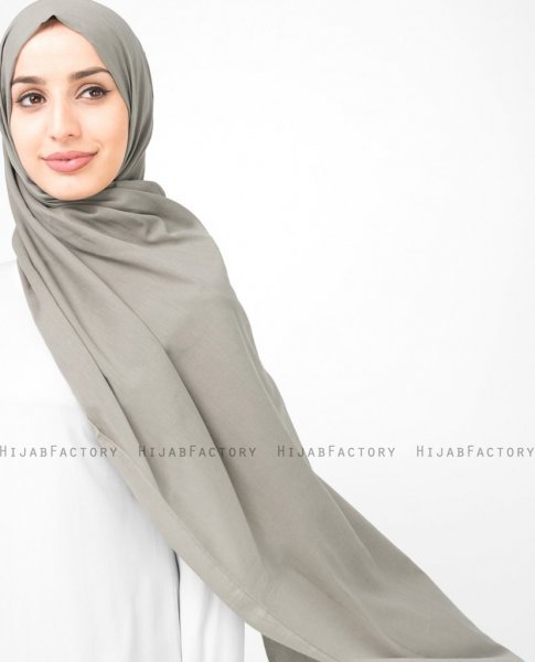 Fungi - Taupe Bomull Voile Hijab Sjal InEssence Ayisah 5TA48c