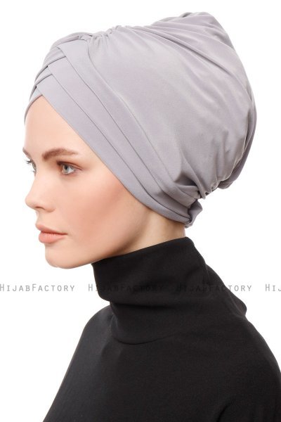 Gamze - Turbante Gris Claro