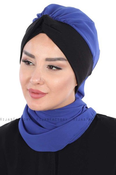 Gill - Hijab Práctico Azul & Negro