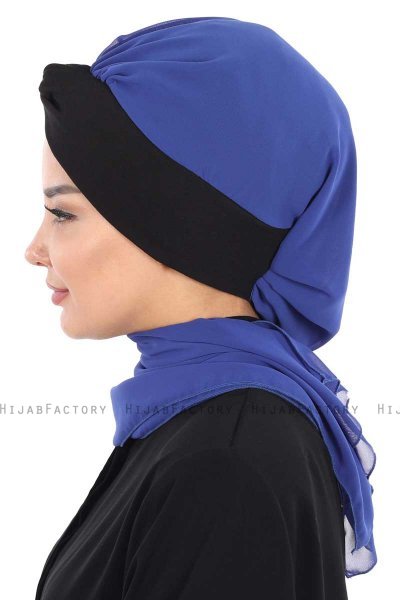 Gill - Hijab Práctico Azul & Negro