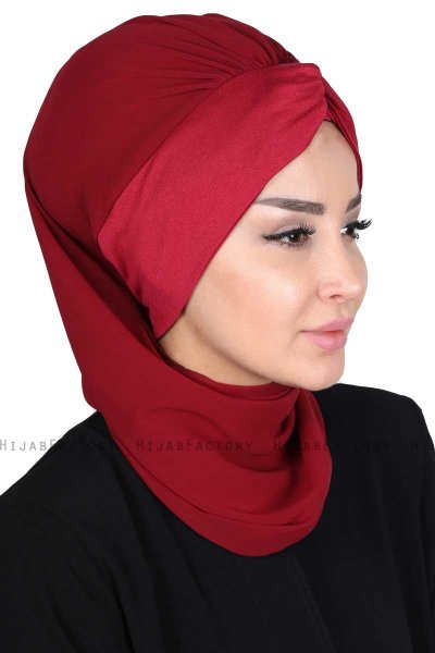 Gill - Hijab Práctico Burdeos & Burdeos