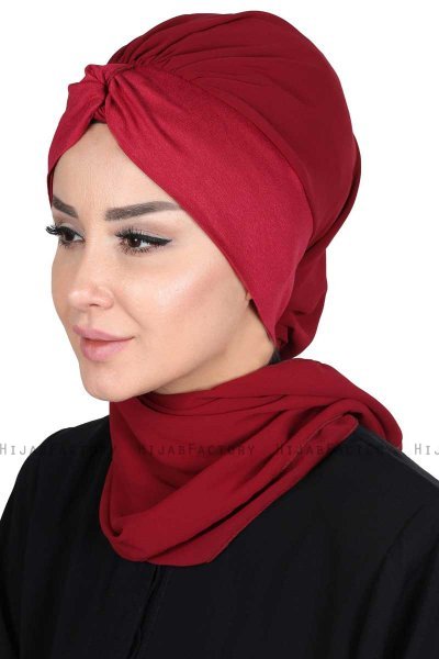 Gill - Hijab Práctico Burdeos & Burdeos