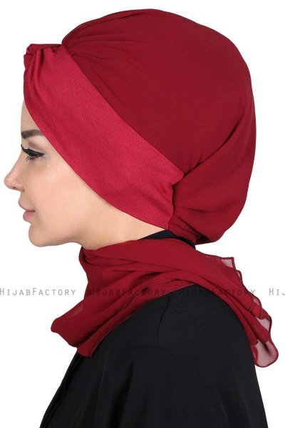 Gill - Hijab Práctico Burdeos & Burdeos