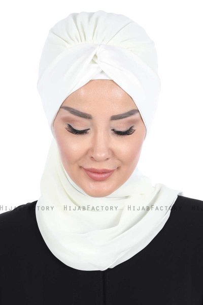 Gill - Hijab Práctico Crema & Crema