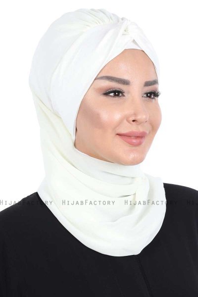 Gill - Hijab Práctico Crema & Crema