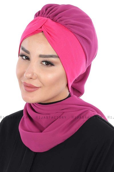 Gill - Hijab Práctico Fucsia & Fucsia