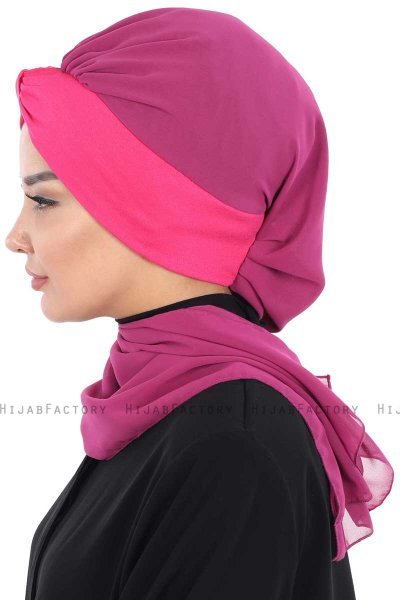Gill - Hijab Práctico Fucsia & Fucsia